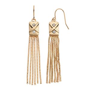 Jennifer Lopez Box Chain Fringe Earrings