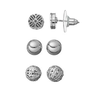 Round Nickel Free Stud Earring Set