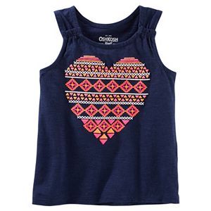 Toddler Girl OshKosh B'gosh® Puffy Heart Graphic Tank Top