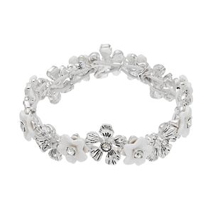Napier Flower Link Stretch Bracelet