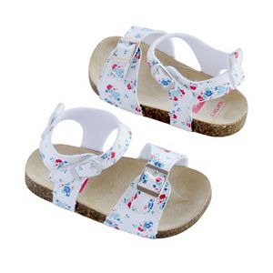 Baby Girl Carter's Double Strap Floral Sandal Crib Shoes