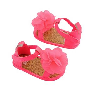 Baby Girl Carter's Pink Plume Sandal Crib Shoes