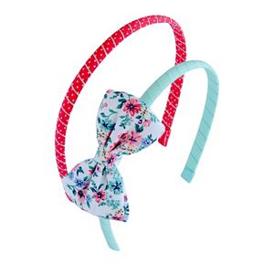 Toddler Girl Carter's 2-pk. Bow & Polka-Dot Metallic Headband Set