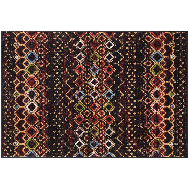 Safavieh Amsterdam Allard Geometric Rug, Black, 6.5X9 Ft