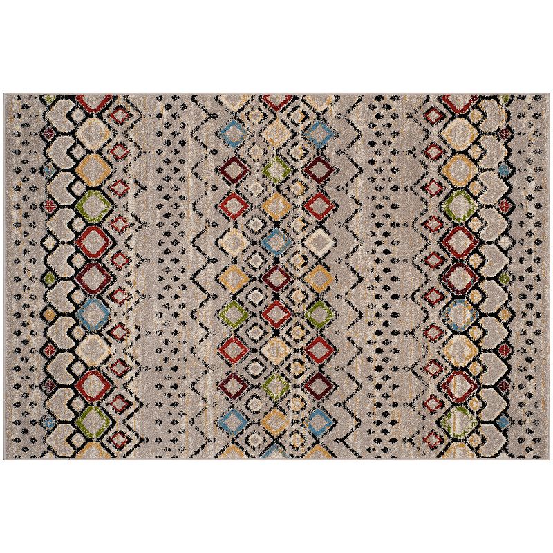 Safavieh Amsterdam Allard Geometric Rug, Grey, 6.5X9 Ft