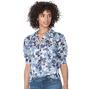 Petite Chaps Floral Georgette Blouse