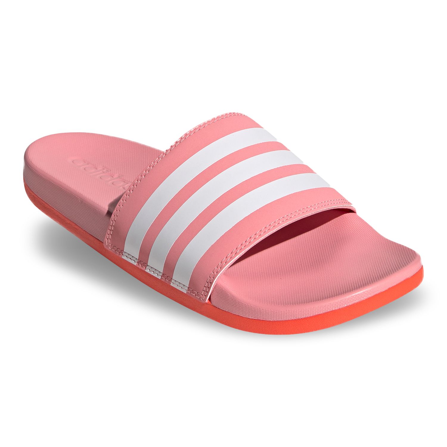 pink adidas cloudfoam slides