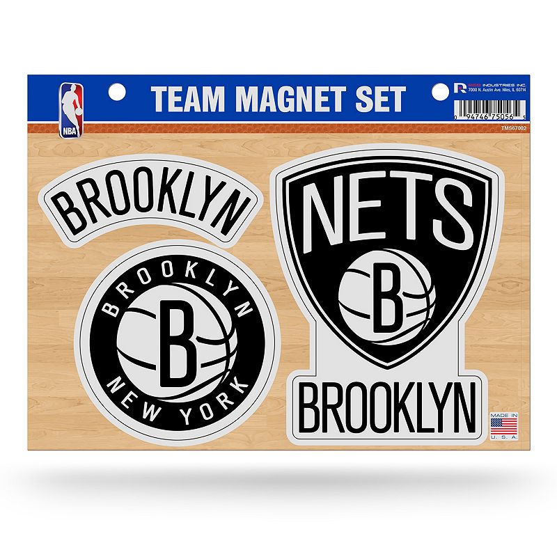 Brooklyn Nets Team Magnet Set, Multicolor