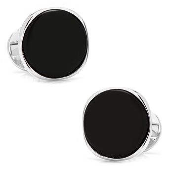 Round Onyx Formal Cuff Links