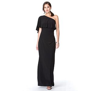Women's Chaps One-Shoulder Evening Gown