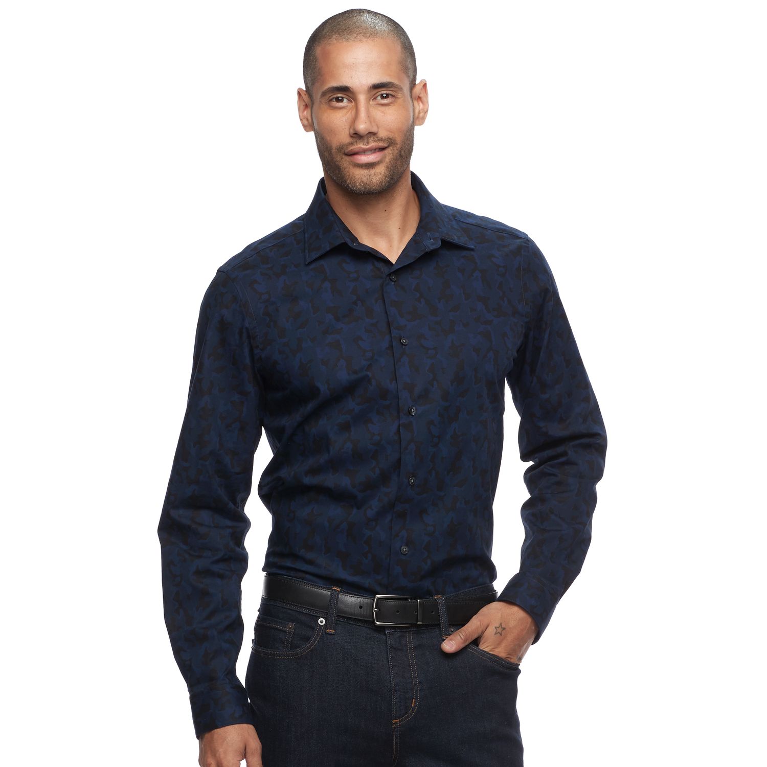 stretch button up shirt