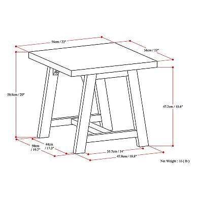 Simpli Home Sawhorse End Table