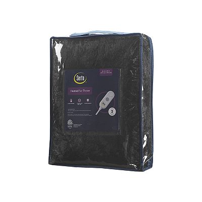 Serta® Leena Shaggy Faux Fur Electric Heated Throw Blanket