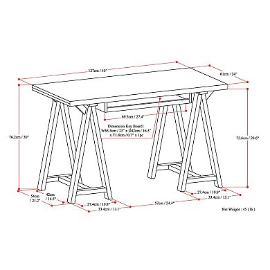 Simpli Home Sawhorse Desk