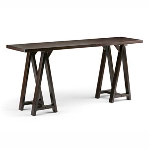 Simpli Home Sawhorse Large Console Table