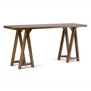 Simpli Home Sawhorse Large Console Table