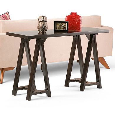 Simpli Home Sawhorse Console Table