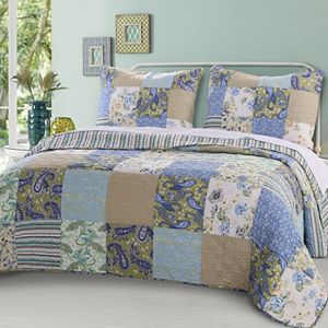 Heirloom Jade Reversible Quilt Set