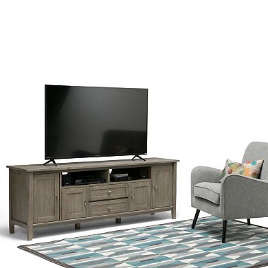 Simpli Home Warm Shaker Media Storage TV Stand 