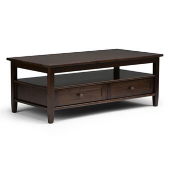 Simpli Home Warm 2 Drawer Shaker Coffee Table