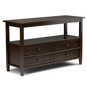 Simpli Home Warm Shaker 4-Drawer Console Table