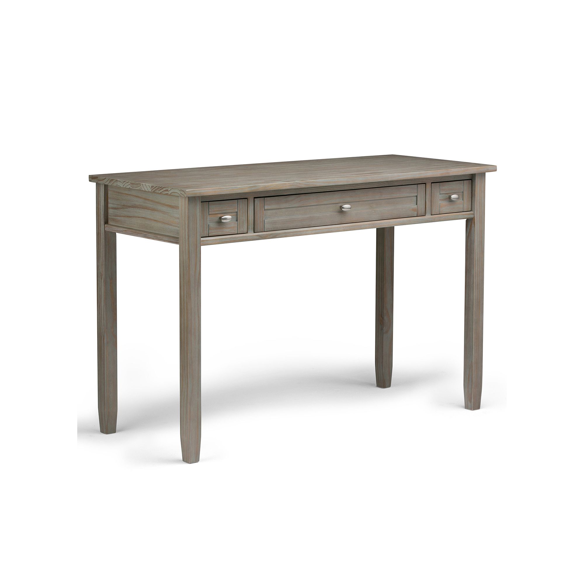 Simpli Home Warm Shaker 2-Drawer Desk, Distressed Gray
