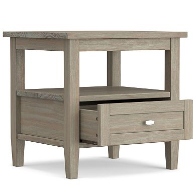 Simpli Home Warm Shaker Contemporary End Table
