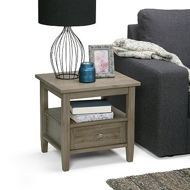 Simpli Home Warm Shaker Contemporary End Table