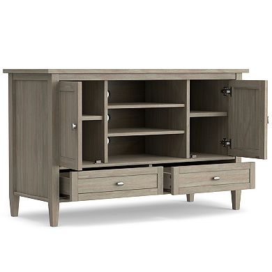 Simpli Home Warm Shaker 2 Drawer Media Storage TV Stand