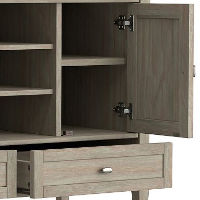 Simpli Home Warm Shaker 2 Drawer Media Storage TV Stand