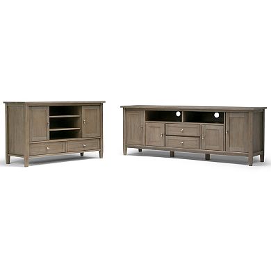 Simpli Home Warm Shaker 2 Drawer Media Storage TV Stand