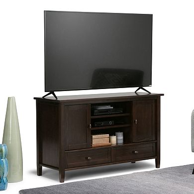 Simpli Home Warm Shaker Media Storage TV Stand