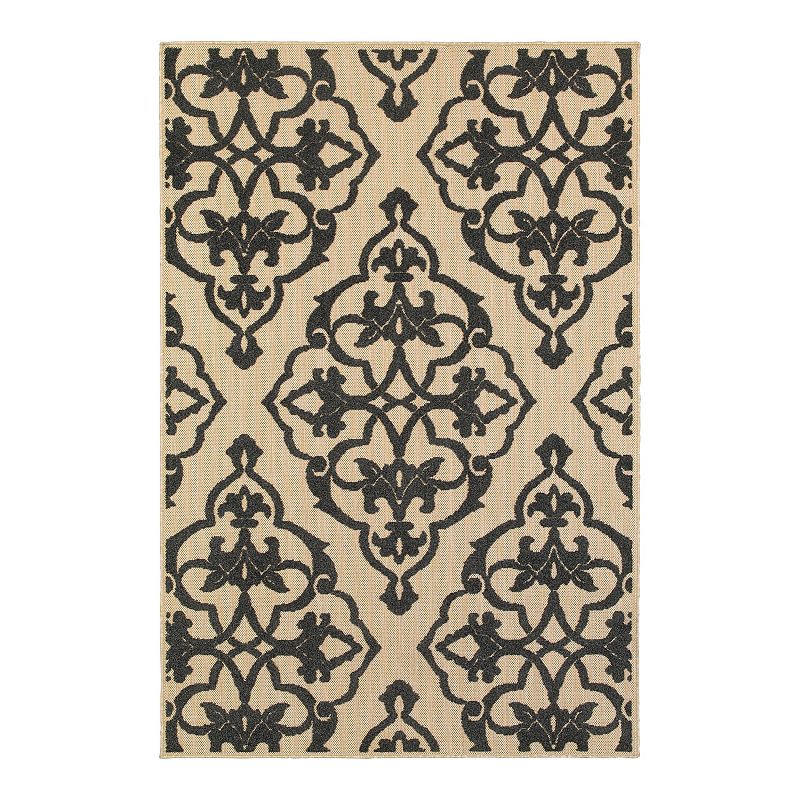 StyleHaven Corisco Filigree Medallions Rug, Black, 8X11 Ft