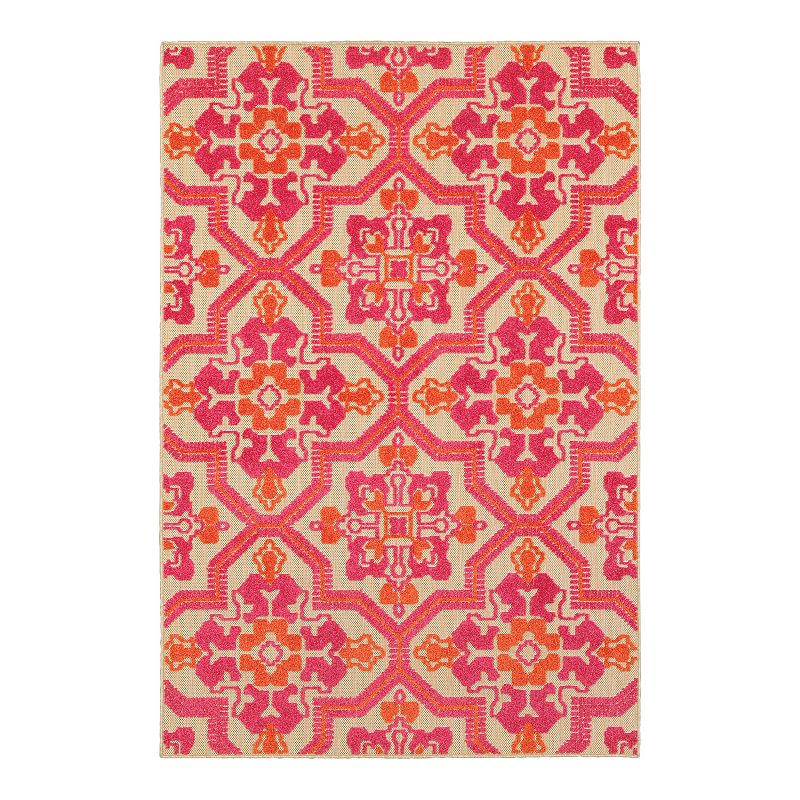 StyleHaven Corisco Ornate Floral Medallions Rug, Pink, 5X7.5 Ft