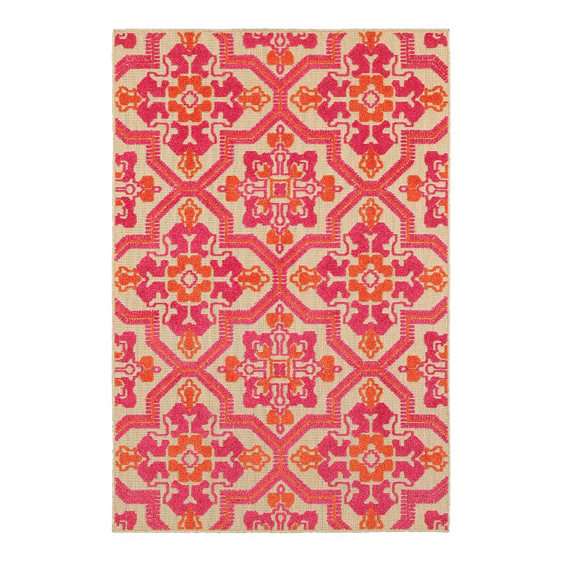 StyleHaven Corisco Ornate Floral Medallions Rug, Pink, 8X11 Ft