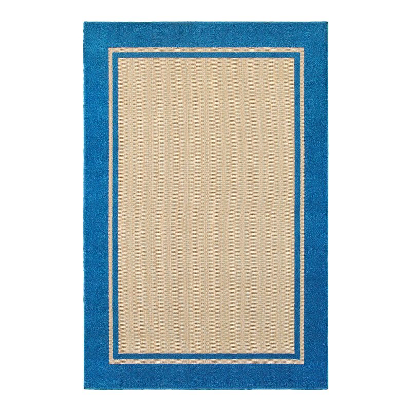 StyleHaven Corisco Simply Borders Rug, Blue, 10X13 Ft