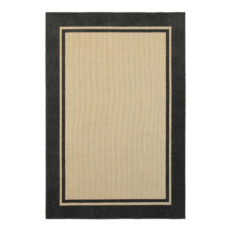 StyleHaven Corisco Simply Borders Rug, Black, 10X13 Ft