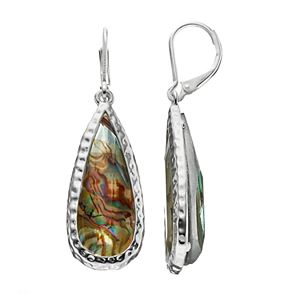 Dana Buchman Simulated Abalone Nickel Free Teardrop Earrings