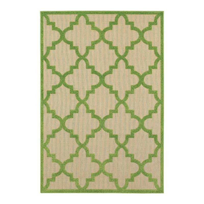 StyleHaven Corisco Quatrefoil Lattice Rug, Green, 8X11 Ft