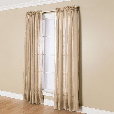 Miller Curtains 1-Panel Solunar Crushed Voile Window Curtain