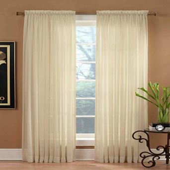 Miller Curtains 1-Panel Solunar Crushed Voile Window Curtain