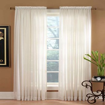 Miller Curtains 1-Panel Solunar Crushed Voile Window Curtain