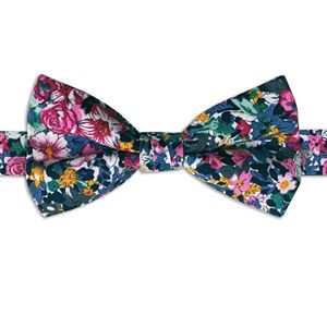 Men's Rooster Floral Pre-Tied Bow Tie