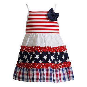 Baby Girl Youngland Patriotic Ruffled Sundress