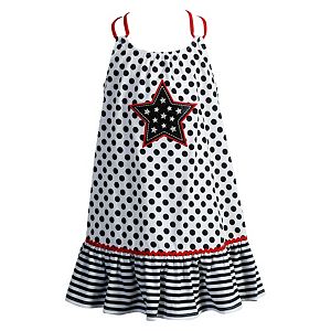 Baby Girl Youngland Polka-Dot Star Applique Patriotic Sundress