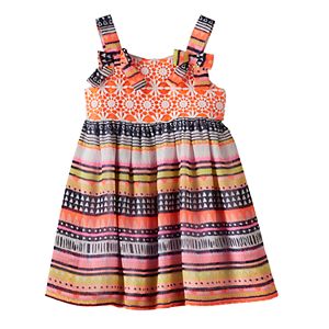 Baby Girl Blueberi Boulevard Tribal Crochet Chiffon Dress