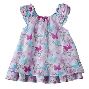 Baby Girl Blueberi Boulevard Butterfly Chiffon Dress