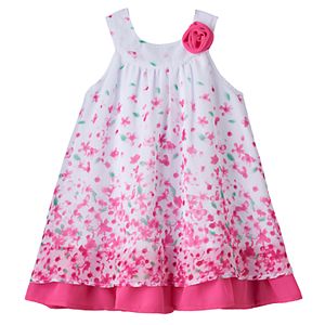 Baby Girl Blueberi Boulevard Floral Chiffon Swing Dress