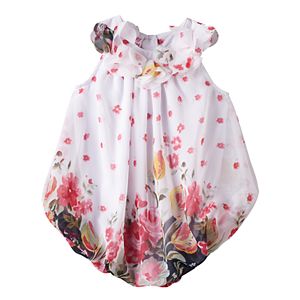 Baby Girl Blueberi Boulevard Floral Chiffon Sunsuit