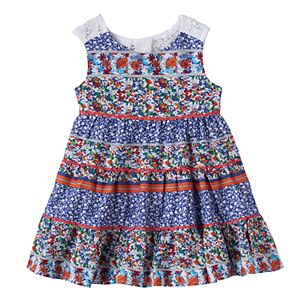 Baby Girl Blueberi Boulevard Floral Crochet Dress